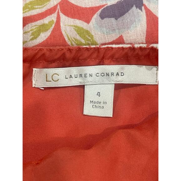 Lauren Conrad Orange Floral Mini Sundress Size 4 - Picture 10 of 10